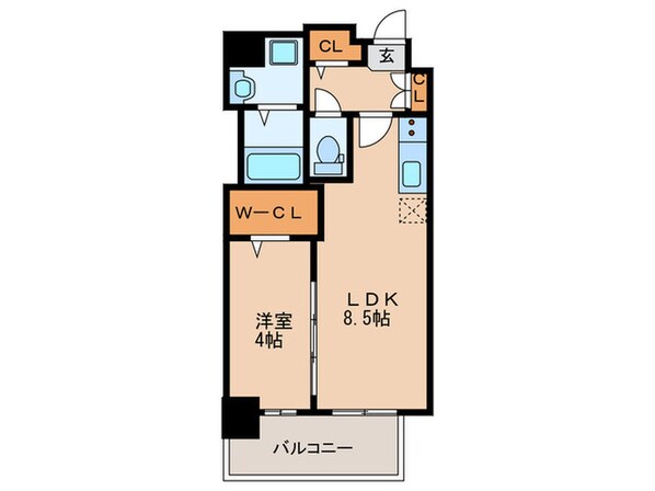 グランカーサ渡辺通の物件間取画像